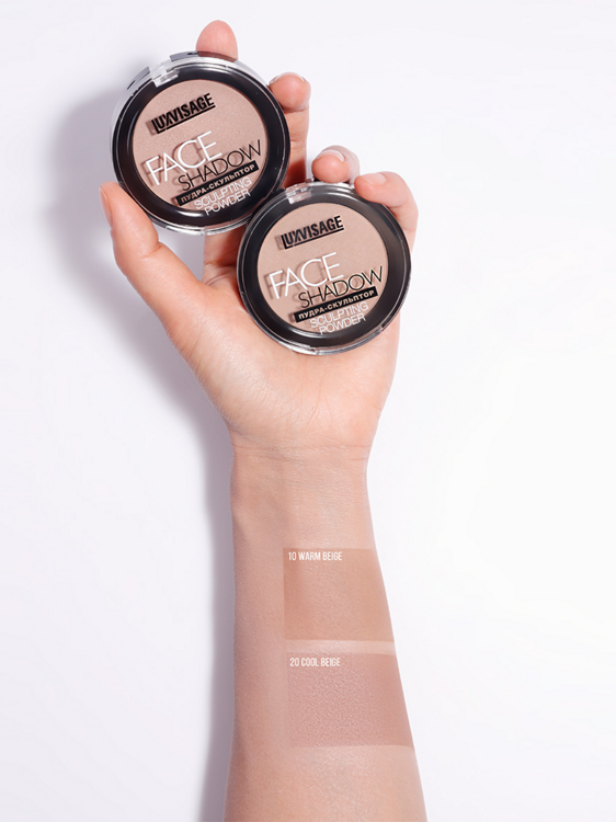 Пудра-скульптор FACE SHADOW, тон 20 cool beige, LUXVISAGE
