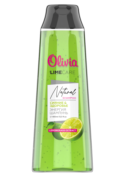 Шампунь для волос Olivia Natural Lime care сияние&здоровье, 400 мл Alviero