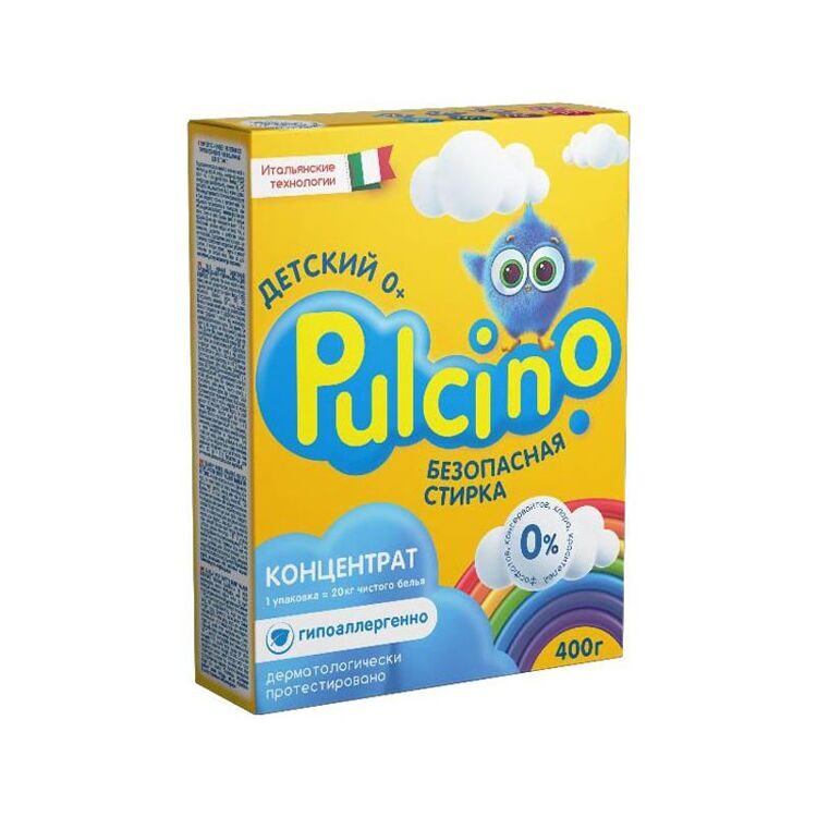 Стиральный порошок-автомат для детского белья Pulcino 0+ , 400 г, СОНЦА
